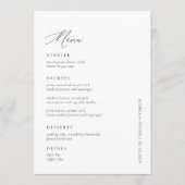 Calligrafie Black and White Wedding Menu (Voorkant)