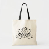 Calligrafie Black Roos Bride Tote Bag (Voorkant)