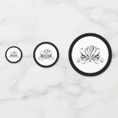 Calligrafie Black Roos Wedding Confetti (Voorkanten)