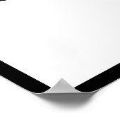 Calligrafie Black Roos Wedding Poster (Hoek)