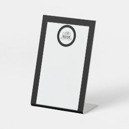 Calligrafie Black Roos Wedding Reclamebord Met Voetstuk