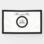 Calligrafie Black Roos Wedding Spandoek (Horizontaal)