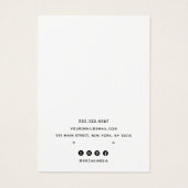 Calligrafie Black White Earring Display Kaart (Achterkant)