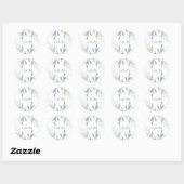 Calligrafie Botanische bruiloft Ronde Sticker (Vel)