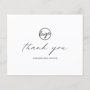 Calligrafie Budget Business Logo Hartelijk dank