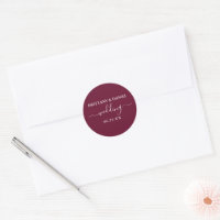 Calligrafie Burgundy Wedding Envelope-zegels