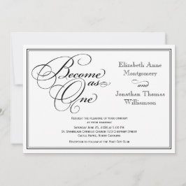 Calligrafie Christelijke huwelijksuitnodiging Kaart