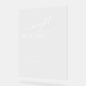 Calligrafie de nacht voor het repetitief diner acryl bord (Hoek)