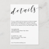 Calligrafie detailskaart sjabloon zwart-wit (Voorkant)