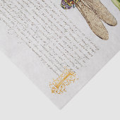Calligrafie (Dragonfly, anjers en peren) Tissuepapier (Detail)