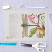 Calligrafie (Dragonfly, anjers en peren) Tissuepapier (Craft)