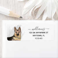 Calligrafie Duits Shepherd Dog Return Address