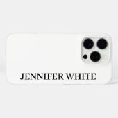 Calligrafie Elegant Black & White Bold Retro Case-Mate iPhone Case (Achterkant (horizontaal))