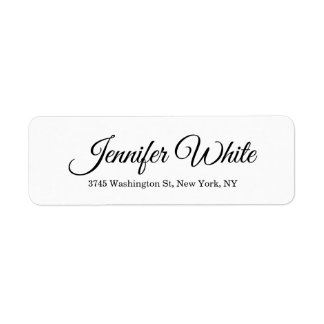 Calligrafie Elegant Black & White Bold Retro Etiket
