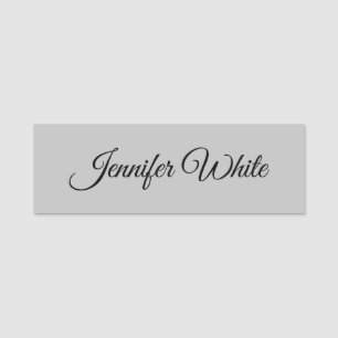 Calligrafie Elegant Black & White Bold Retro Naamplaatje