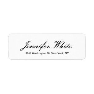 Calligrafie Elegant Black & White klassiek Etiket