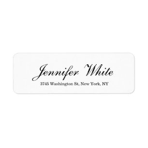 Calligrafie Elegant Black & White klassiek Etiket