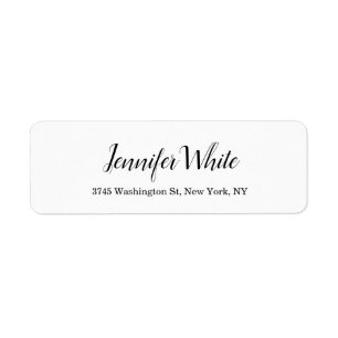 Calligrafie Elegant Black & White klassiek Etiket