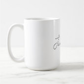 Calligrafie Elegant Black White Plain Simple Name Koffiemok (Links)
