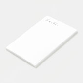 Calligrafie Elegant Black & White Plain Simple Post-it® Notes (Schuin)
