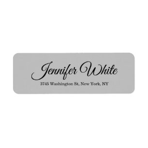 Calligrafie Elegant Bold Retro Gray Etiket