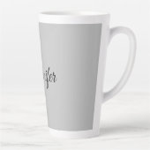 Calligrafie Elegant Bold Retro Grijs Latte Mok (Rechts)