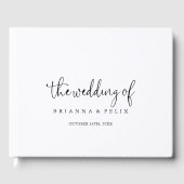 Calligrafie Elegant Fancy Script Wedding Gastenboek (Voorkant)