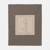 Calligrafie Elegant Plain Simple Name Fleece Deken (Voorkant)