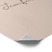 Calligrafie Elegant Plain Simple Name Poster (Hoek)
