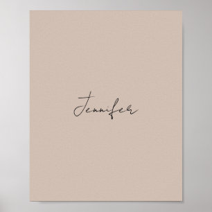 Calligrafie Elegant Plain Simple Name Poster