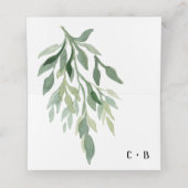 Calligrafie Eucalyptus Wedding Meal Choice (Binnenkant ongevouwen)
