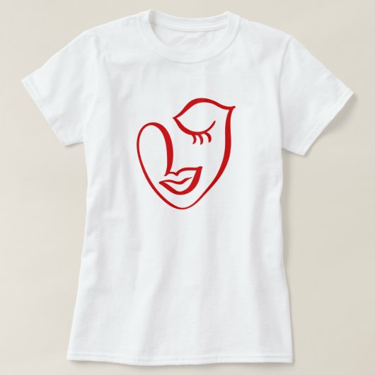 Calligrafie Face T-Shirt (Design voorkant)