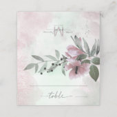 Calligrafie Floral Monogram Mauve ID771 (Buitenkant ongevouwen)