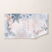 Calligrafie Floral Wedding Dusty Blue ID771 Bad Handdoek (Handdoek)