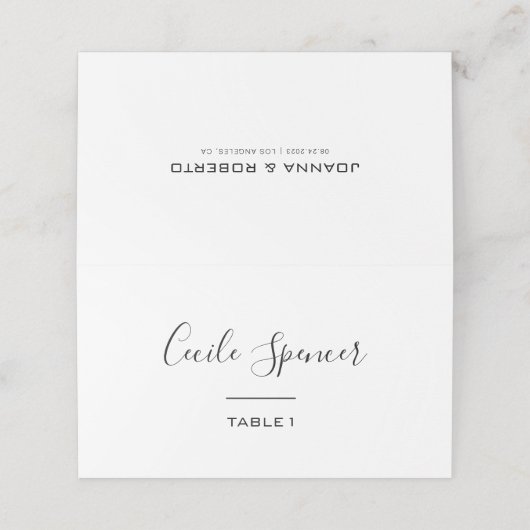 Calligrafie Formele bruiloft (Buitenkant ongevouwen)