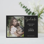 Calligrafie Foto Afstuderen Lace op zwart (Staand voorkant)