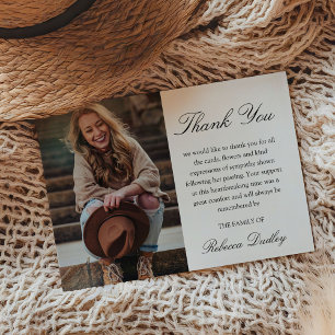 Calligrafie Foto Bedankkaart   Condoleance