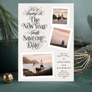 calligrafie foto collage nieuwjaar prettig kerstfe save the date