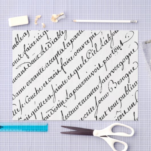 Calligrafie Frans  Script-weefselpapier Tissuepapier (Craft)