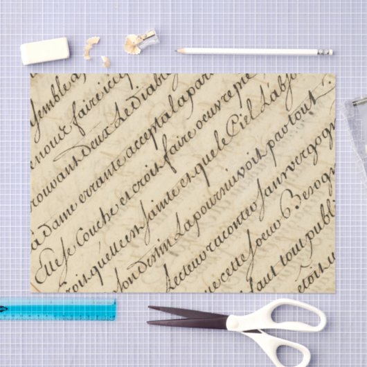 Calligrafie Frans  Script-weefselpapier Tissuepapier (Craft)
