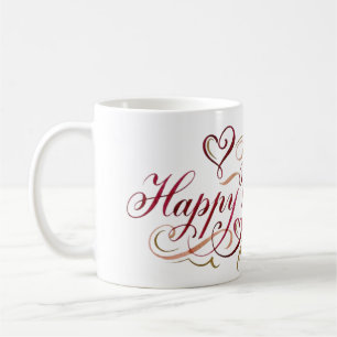 Calligrafie Gelukkige Valentijnsdag Koffiemok