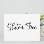 Calligrafie | "Gluten Free" Dietary Needs Sign (Staand voorkant)