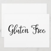 Calligrafie | "Gluten Free" Dietary Needs Sign (Voorkant / Achterkant)