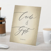 Calligrafie Gold Kaarten en cadeaubonnen Reclamebord Met Voetstuk (Insitu)