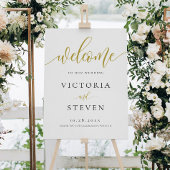 Calligrafie Gold Welkom Weddenschap Poster