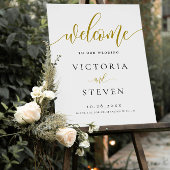 Calligrafie Gold Welkom Weddenschap Poster
