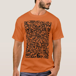 Calligrafie Graffiti Street Art Urban Pattern T-shirt