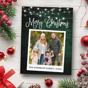 Calligrafie Green Wood Licht Instant Camera Foto Briefkaart