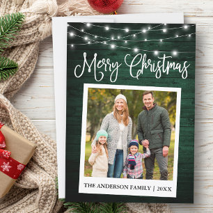 Calligrafie Green Wood Licht Instant Camera Foto Feestdagenkaart