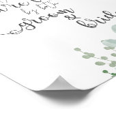 Calligrafie Greenery Pick a Seat Wedding Sign Poster (Hoek)